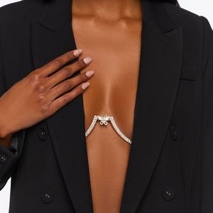 NEW GOLD Butterfly Underbust Bodychain O/S